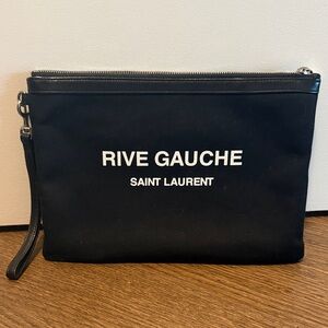 Saint Laurent Rive Gauche Black Toiletry Bag